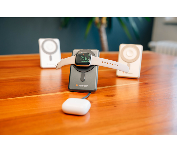 Verbatim Charge 'n' Go 2C Magnetic Wireless Charging 5000mAh Grey - 1484100 - zdjęcie 5